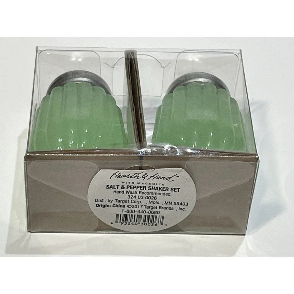 Hearth & Hand with Magnolia Jade Green Salt & Pepper New Sealed
